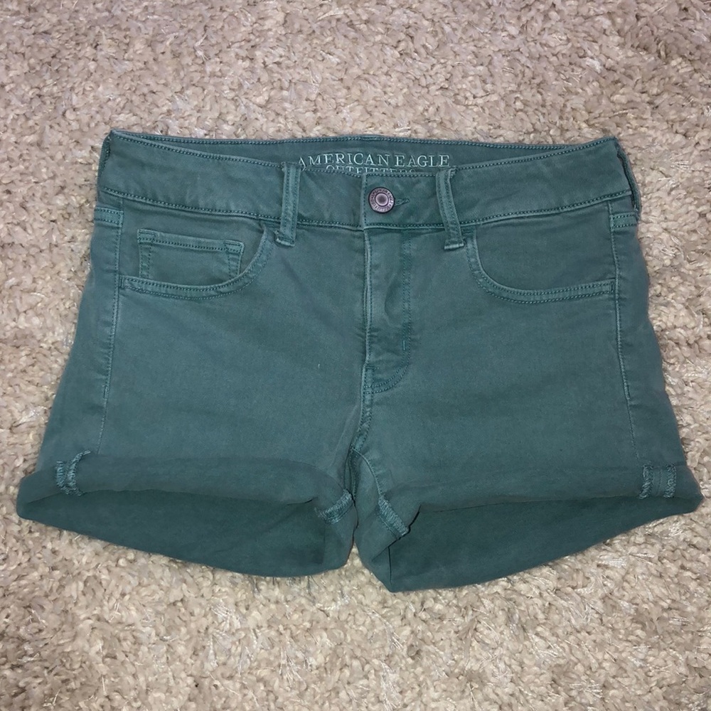 American Eagle Teal Jean Shorts